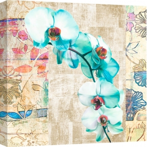 Leinwanddruck mit modernen Blumen. Kaleidoscope Orchid II (detail)