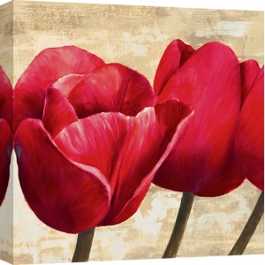 Tableau sur toile. Ann Cynthia, Tulipes rouges (détail)