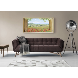 Wall art print and canvas. Andrea Del Missier, Window on a Poppy Field