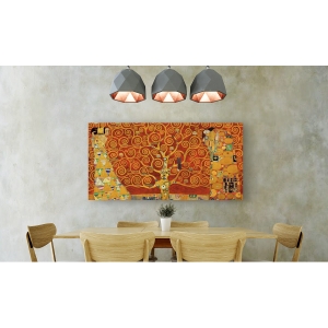 Wall art print and canvas. Gustav Klimt, Tree of Life (Red Variation)