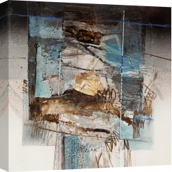 Cuadro abstracto moderno en canvas. Censini, En la playa en invierno