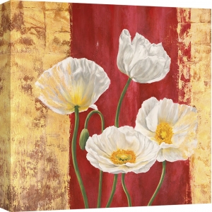Tableau floral sur toile. Jenny Thomlinson, Royal Red II