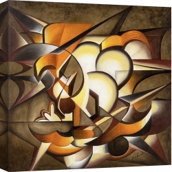 Cuadro abstracto geometrico en canvas. Laura Ceccarelli, Dark Explosion