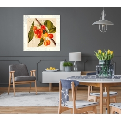 Wall art print and canvas. Remy Dellal, Seasonal fruit, Cherries