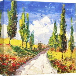 Wall art print and canvas. Luigi Florio, A road in Tuscany