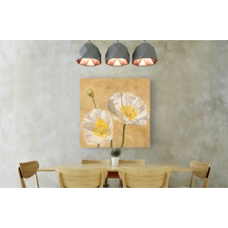 Wall art print and canvas. Luca Villa, Poppies on Gold I