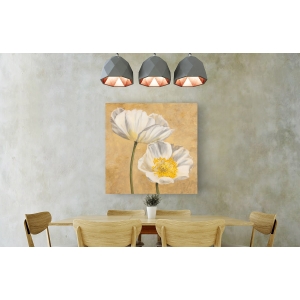 Wall art print and canvas. Luca Villa, Poppies on Gold II