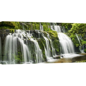 Quadro, stampa su tela. Frank Krahmer, Le cascate Purakaunui Falls in Nuova Zelanda