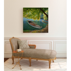 Wall art print and canvas. Adriano Galasso, Boat on the river