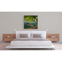 Wall art print and canvas. Adriano Galasso, Boat on the river