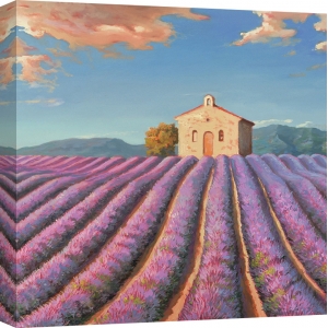 Quadro, stampa su tela. Adriano Galasso, Campi di lavanda (dettaglio)