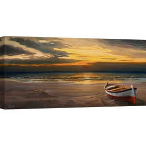Wall art print and canvas. Adriano Galasso, Sunset on the Shoreline