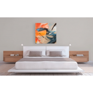 Cuadro abstracto moderno en canvas. Jim Stone, Oranges & Blues (detalle)