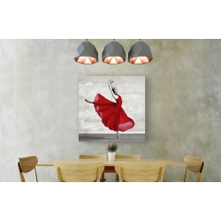 Wall art print and canvas. Haute Photo Collection, Ballerina in Red (detail)