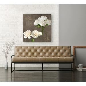 Tableau floral sur toile. Teo Rizzardi, Roses blances