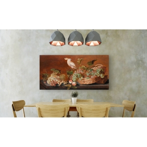 Wall art print and canvas. Roelof Koets, Still Life with Parrot