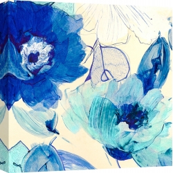 Wall art print and canvas. Kelly Parr, Toile Fleurs II