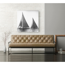 Wall art print and canvas. Edwin Levick, Sailboats in the America's Cup, 193