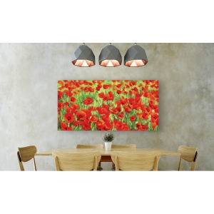 Tableau fleur sur toile. Silvia Mei, Champ de coquelicots