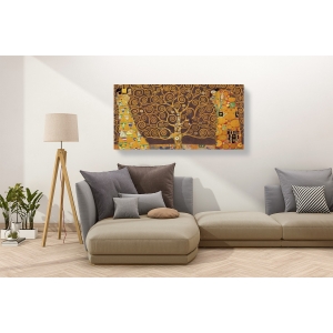 Wall art print and canvas. Gustav Klimt, Tree of Life (Brown Variation)