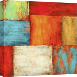 Cuadro abstracto geometrico en canvas. Anne Munson, Desert Sun