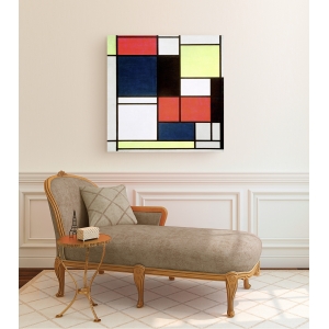 Wall art print and canvas. Piet Mondrian, Tableau II