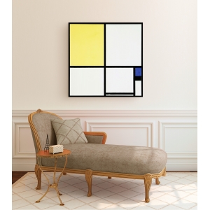 Tableau sur toile. Mondrian, Composition with Blue and Yellow