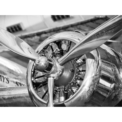 Cuadro, fotografía, en canvas. Anónimo, Avión vintage – turbina