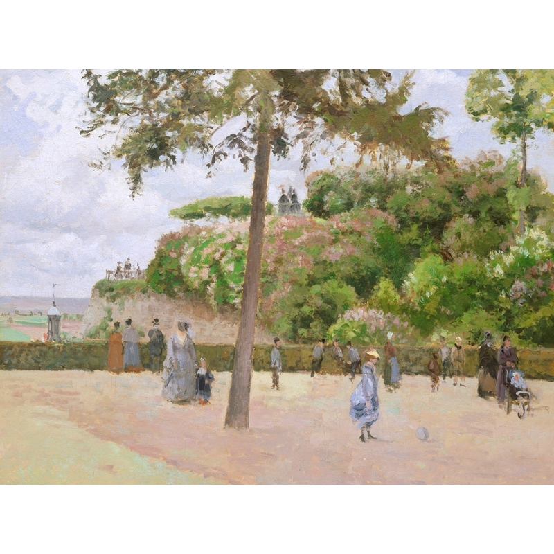 Tableau sur toile. Camille Pissarro, Le jardin public de Pontoise
