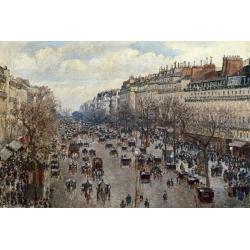 Leinwandbilder. Camille Pissarro, Boulevard Montmartre in Paris