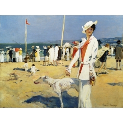 Wall art print and canvas. Francois Flameng, The Seaside