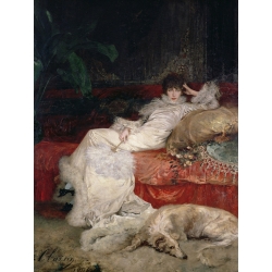Tableau sur toile. Georges Clairin, Sarah Bernhardt