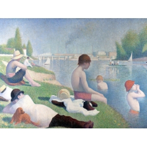 Cuadro famoso en canvas. Georges Seurat, Un baño en Asnieres