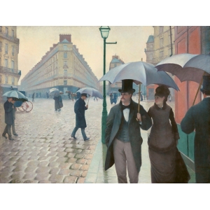 Gustave Caillebotte, Straße in Paris an einem regnerischen Tag