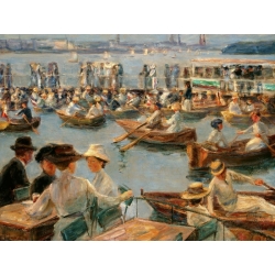 Wall art print and canvas. Max Liebermann, On the Alster in Hamburg