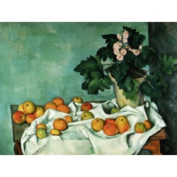 Wall art print and canvas. Paul Cezanne, Apples and Primroses