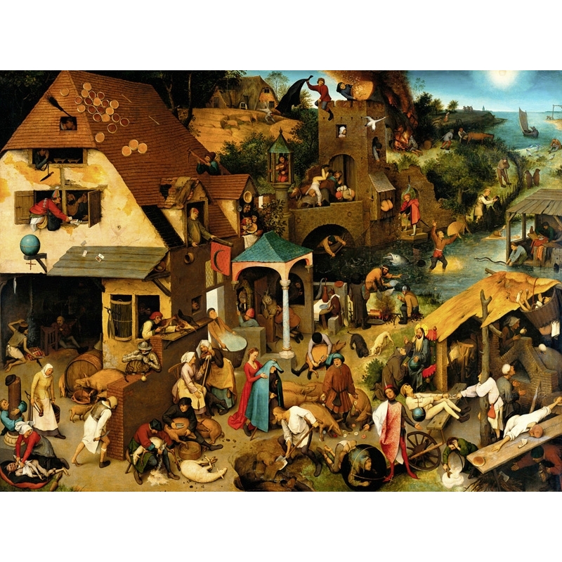 Cuadro En Canvas Pieter Bruegel The Elder Los Proverbios Flamencos