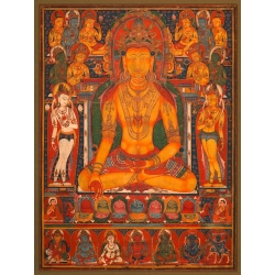 Tableau sur toile. Anonyme, Bouddha Ratnasambhava