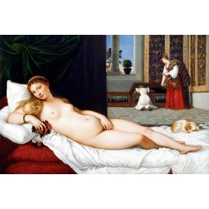 Cuadro en canvas. Tiziano, Venus de Urbino (Venus del perrito)