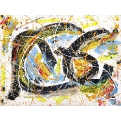 Cuadro abstracto moderno en canvas. Bob Ferri, Party Time