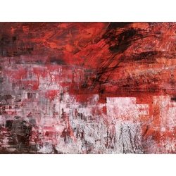 Moderne Abstrakte Leinwandbilder. Italo Corrado, Sunset Red