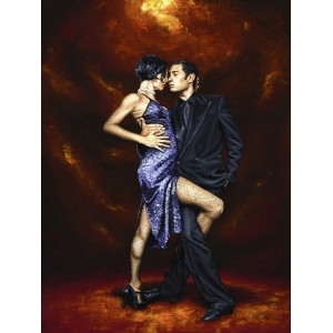 Cuadro bailarinas en canvas. Richard Young, Abrazo de tango