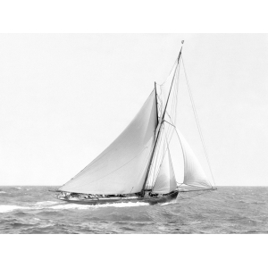Quadro, stampa su tela. Cutter sailing on the ocean, 1910