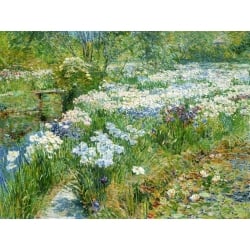 Tableau sur toile. Frederick Childe Hassam, The Water Garden