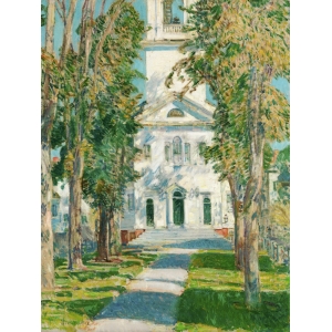 Cuadro en canvas. Frederick Childe Hassam, The Church at Gloucester