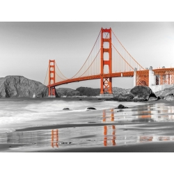 Tableau sur toile. Anonyme, Baker beach et Golden Gate Bridge, San Francisco