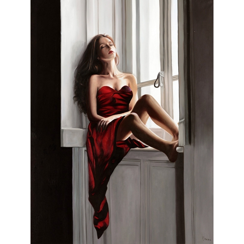 Wall art print and canvas. Pierre Benson, At the window