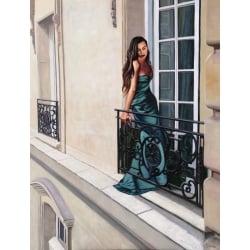 Quadro, stampa su tela. Pierre Benson, Window in Paris