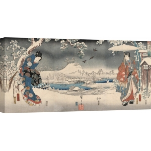 Tableau Japonais. Hiroshige, Paysage enneigé