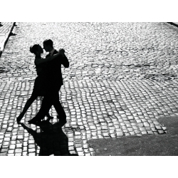 Cuadro en canvas, fotografía. Anónimo, Pareja de bailarines de tango